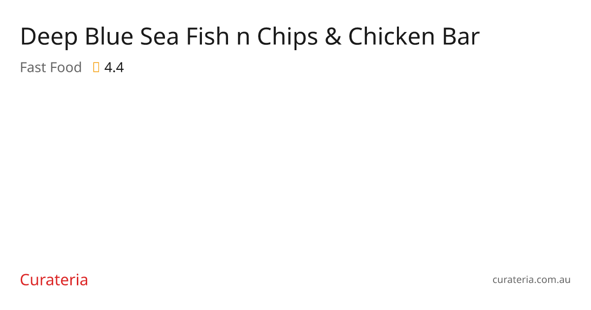 Deep Blue Sea Fish n Chips & Chicken Bar - Fast Food in St Albans ...